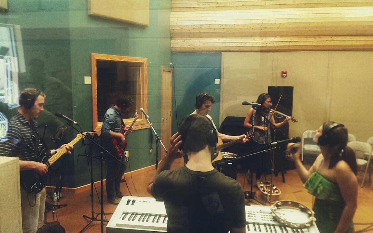The Grecian Urns playing the LIve Music Showcase at WMNF in Tampa, Florida on May 30, 2014.